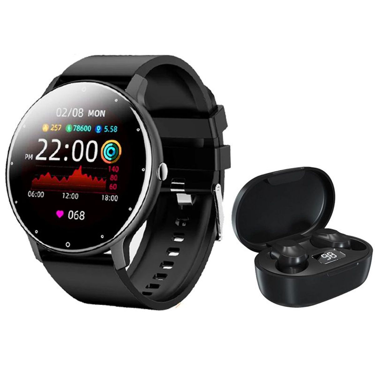 LENOVO - Audífonos Lenovo XT91 Tws y Toumi Fit 2 watch-Negro