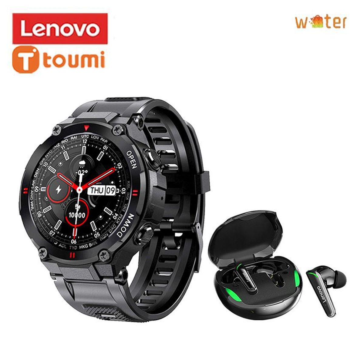 LENOVO - Lenovo XT92 Tws Audífonos y Toumi Watch T-MIX Reloj inteligente