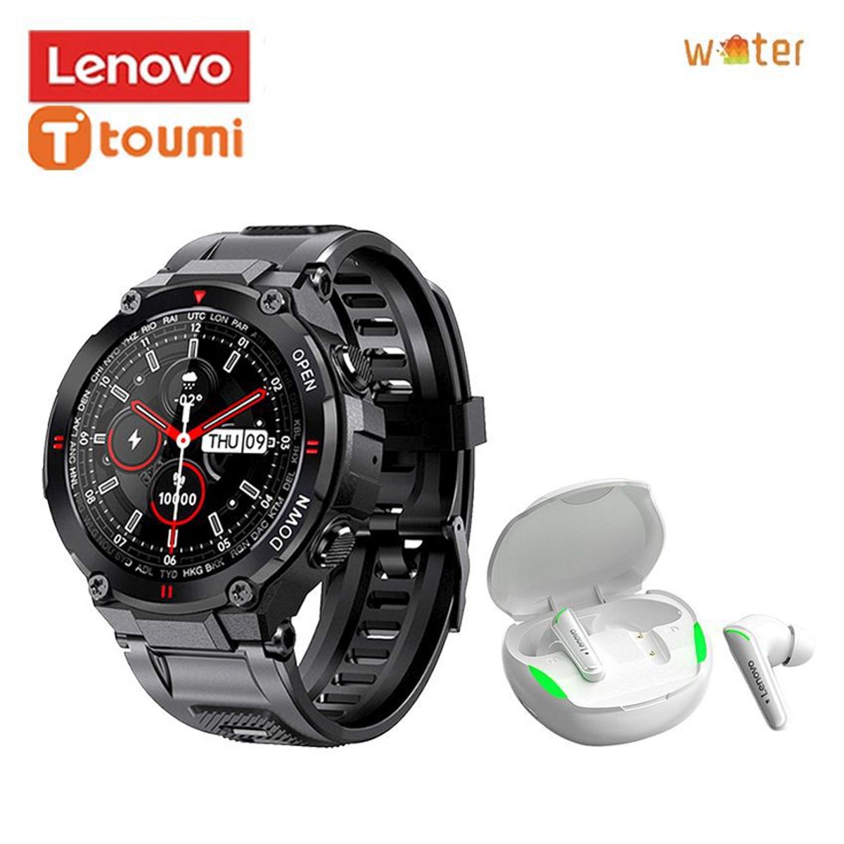 LENOVO - Lenovo XT92 Tws Audífonos y Toumi Watch T-MIX Reloj inteligente
