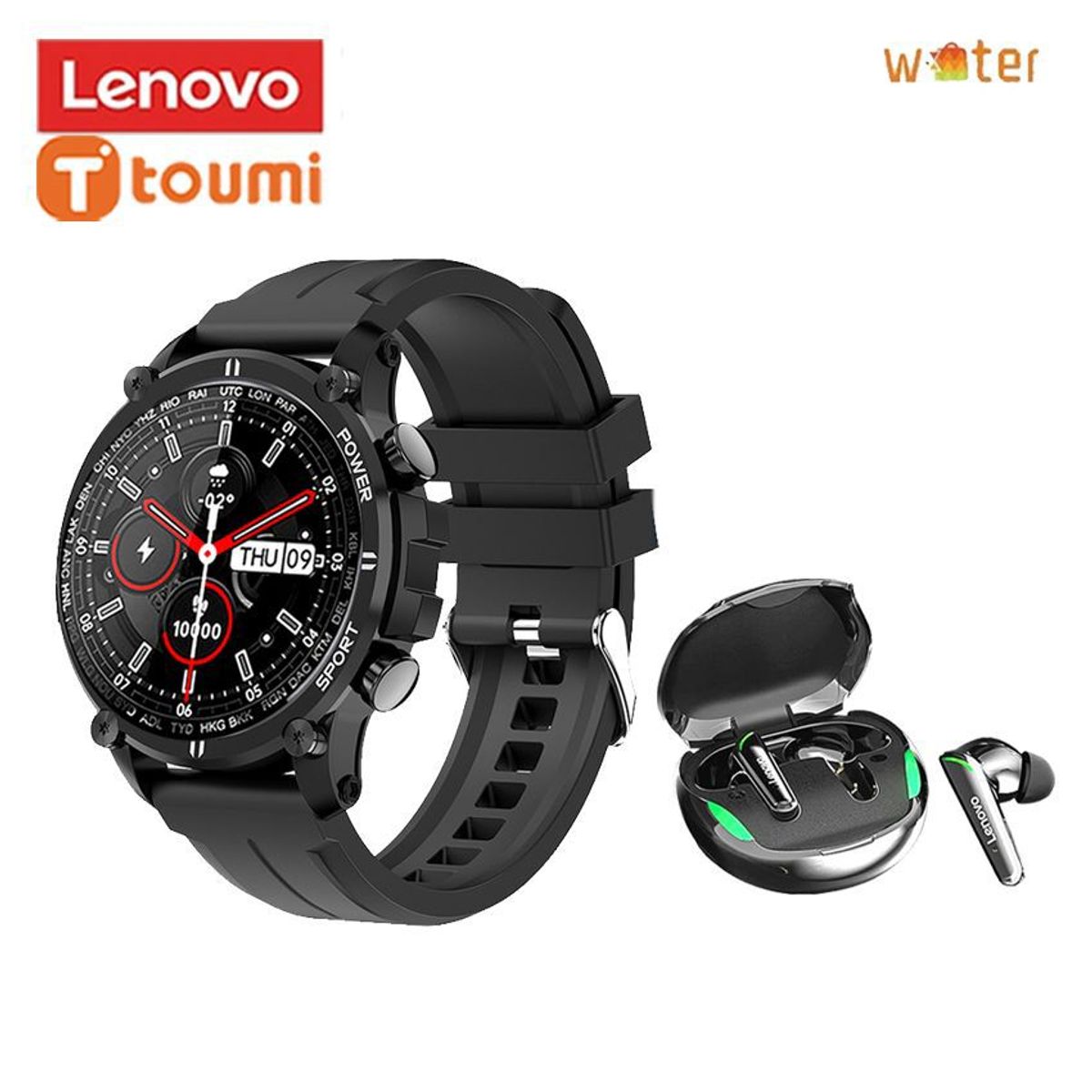 LENOVO - Lenovo XT92 Audifonos Bluetoot y Toumi Watch T-Lite Reloj inteligente
