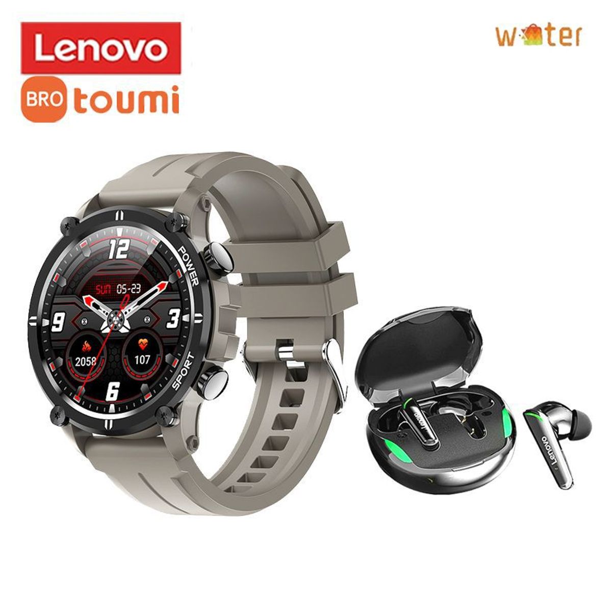 LENOVO - Lenovo XT92 Audifonos Bluetoot y Toumi Watch T-Lite Reloj inteligente