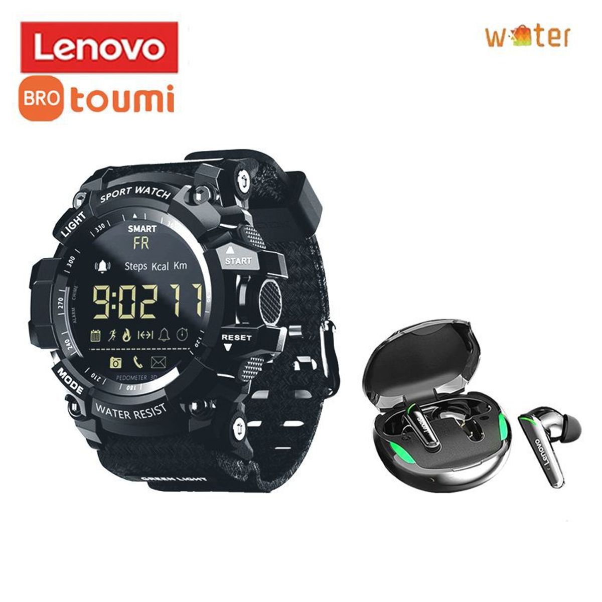 LENOVO - Audífonos Lenovo XT92 Tws Ultradelgado Audífonos y Toumi Watch GT-Z