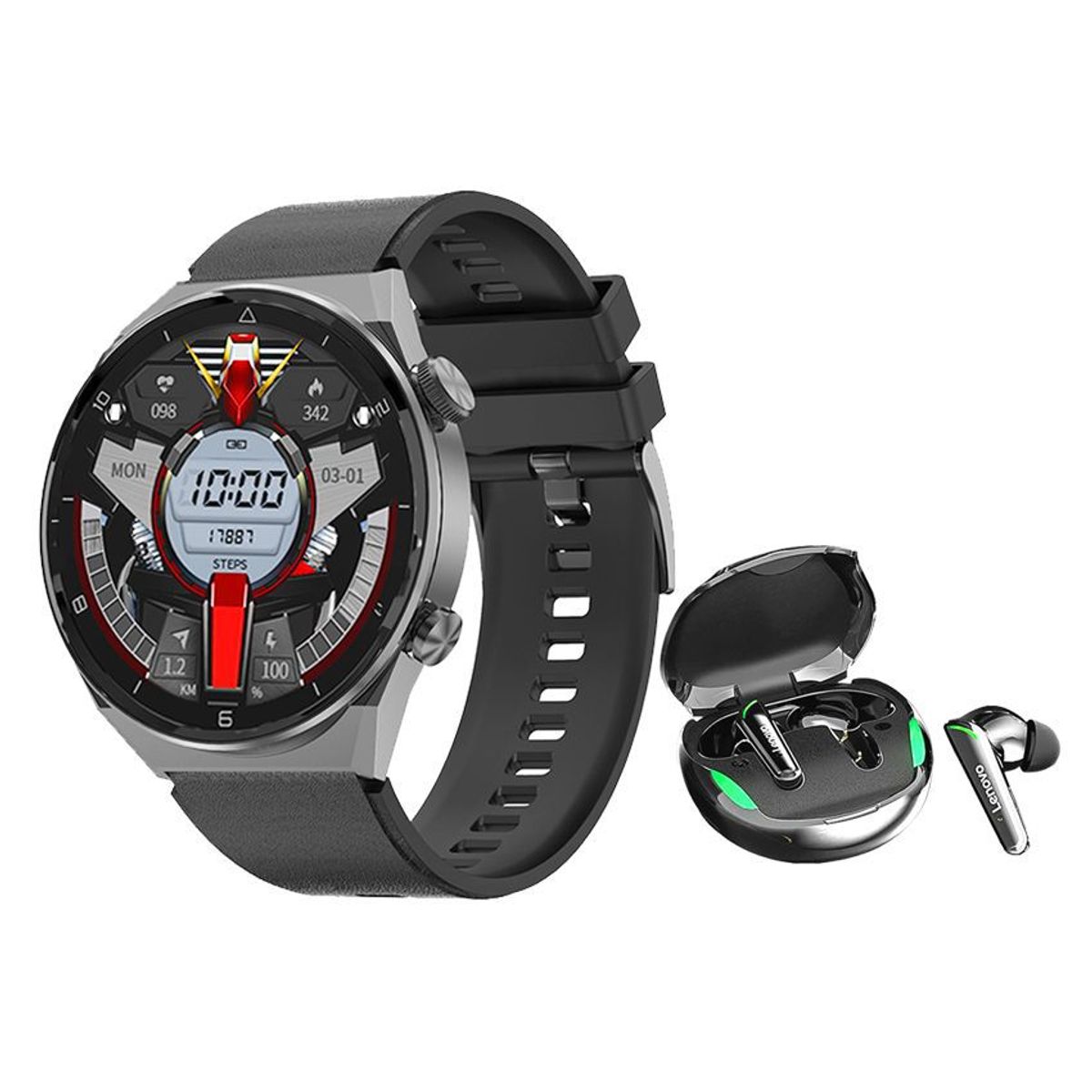 LENOVO - Audífonos Lenovo XT92 De Tws Audífonos y Toumi Watch DT3 Pro Max