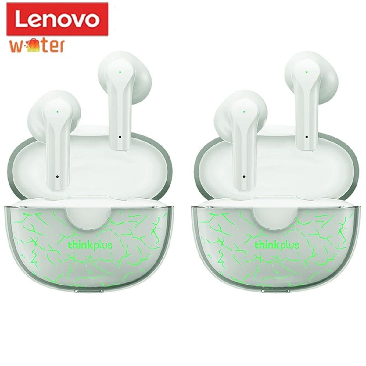 LENOVO - Set 2 De Lenovo XT95 Pro Elfo resplandeciente  Auriculare-Blanco