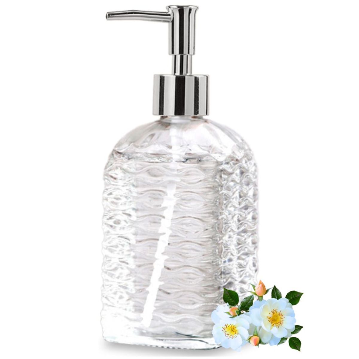 MINARI - Dispensador de Jabón Líquido Vidrio Elegante para Baño Cocina PL D27