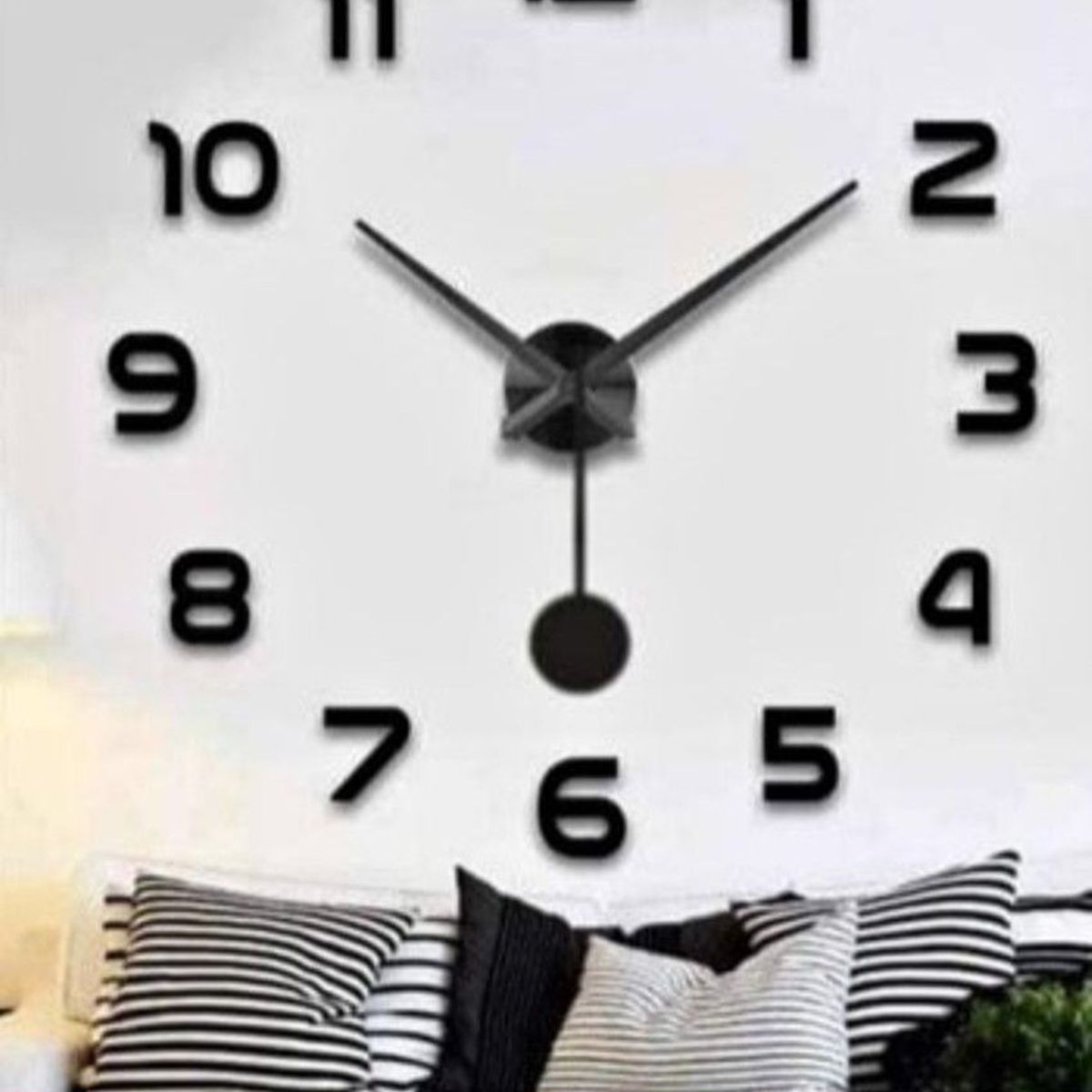 GENERICO - Reloj  3d decorativo modelo europeo NEGRO