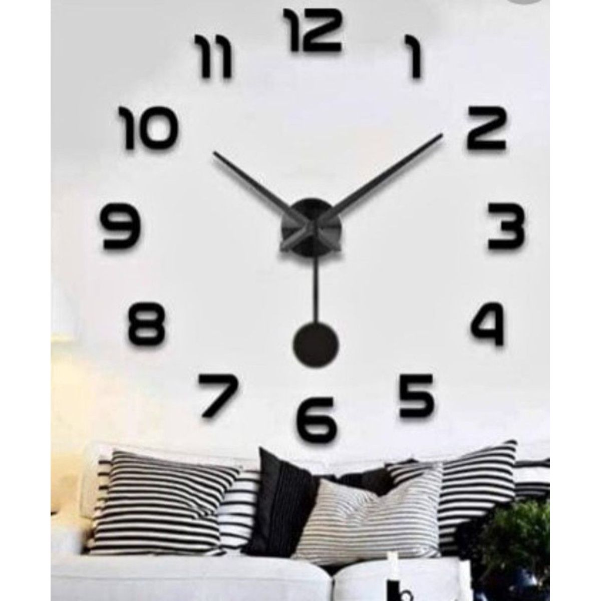 GENERICO - Reloj  3d decorativo modelo europeo NEGRO