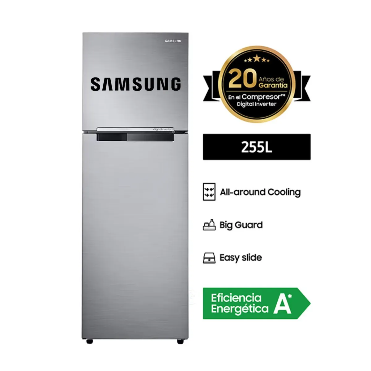 SAMSUNG - Refrigeradora Samsung 255L No Frost - RT25FARADS8