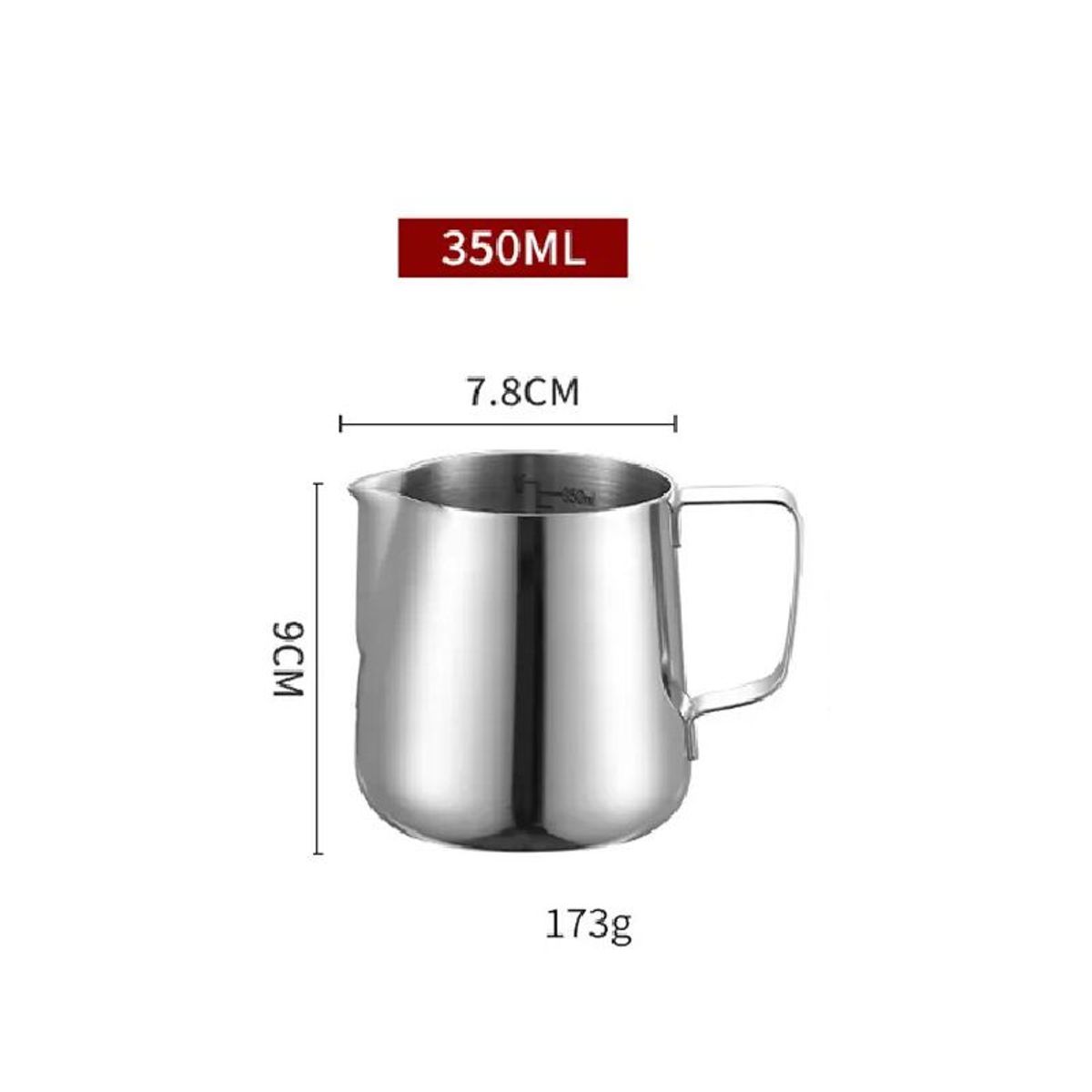 GENERICO - Jarra barista acero inox 350ml