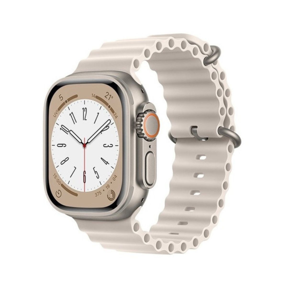 GENERICO - CORREA OCEAN PARA SMARTWATCH Y APPLEWATCH 42 A 49MM BEIGE