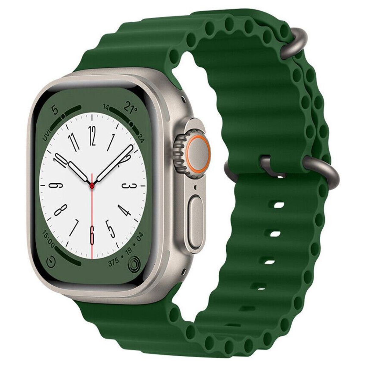GENERICO - CORREA OCEAN PARA SMARTWATCH Y APPLEWATCH 42 A 49MM VERDE