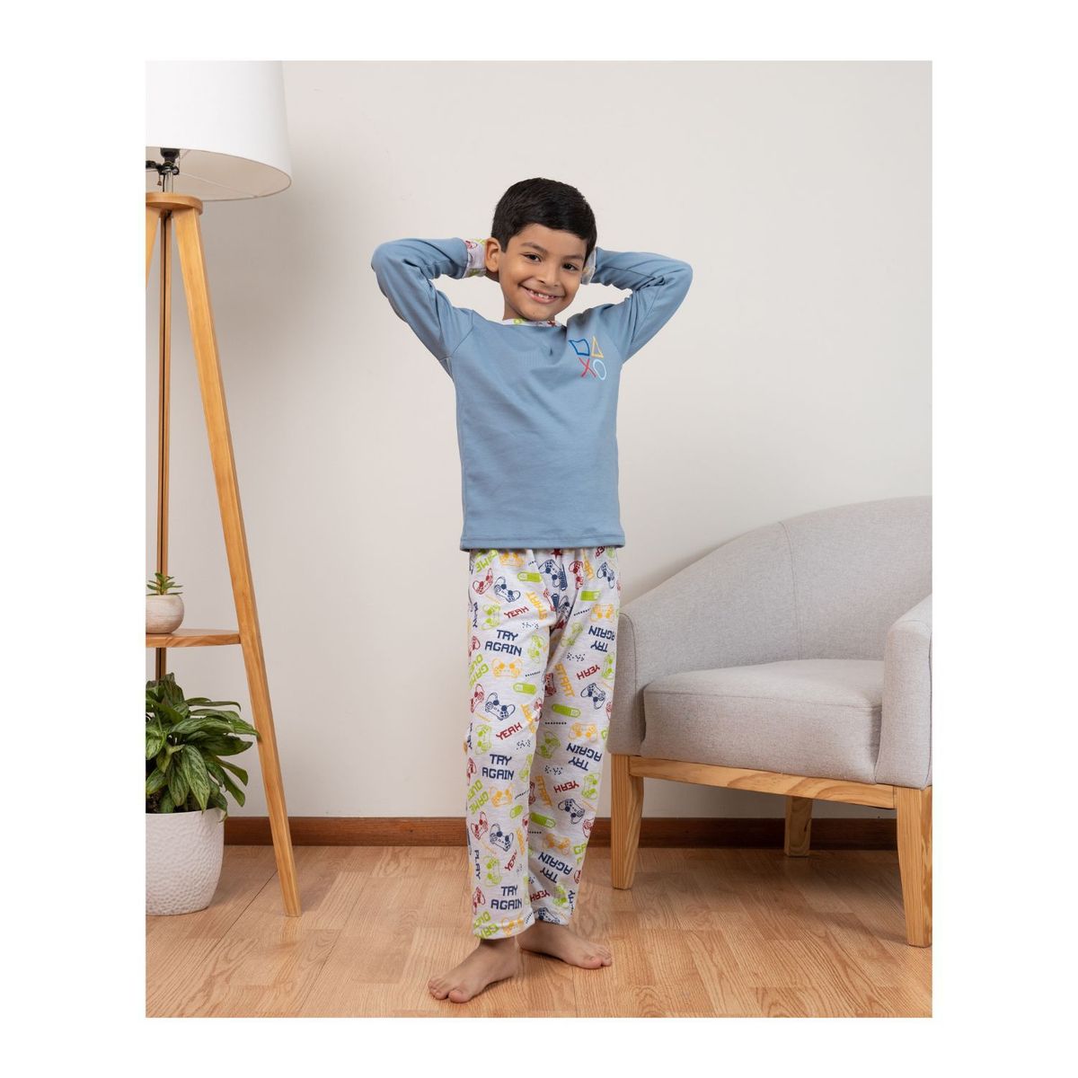 SOÑALIERE - Pijama de Niño Game Over  Algodón Pima