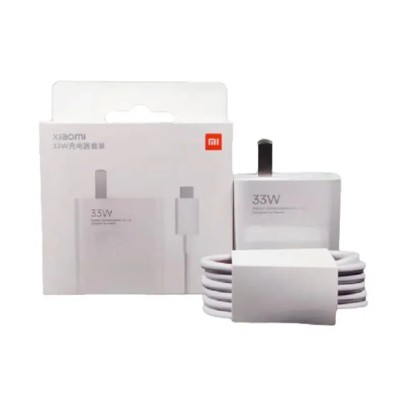 XIAOMI - Cargador Xiaomi 33w Turbo + Cable Tipo C - QC 4.0 Carga Rapida 4.0