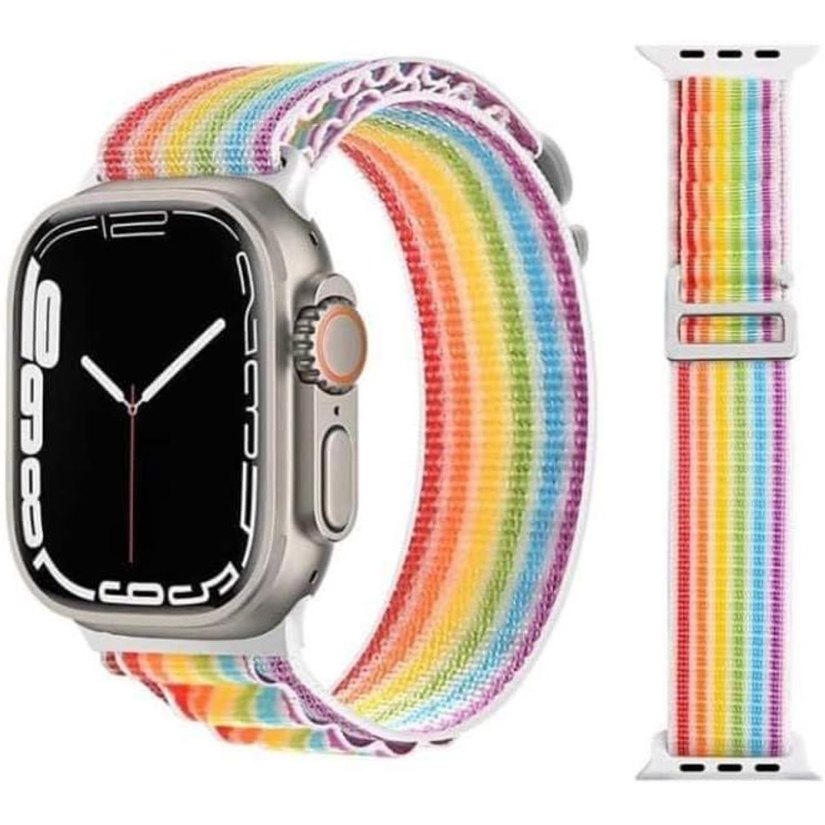 GENERICO - Correa Alpine Loop para AppleWatch y Smartwatch Arcoiris