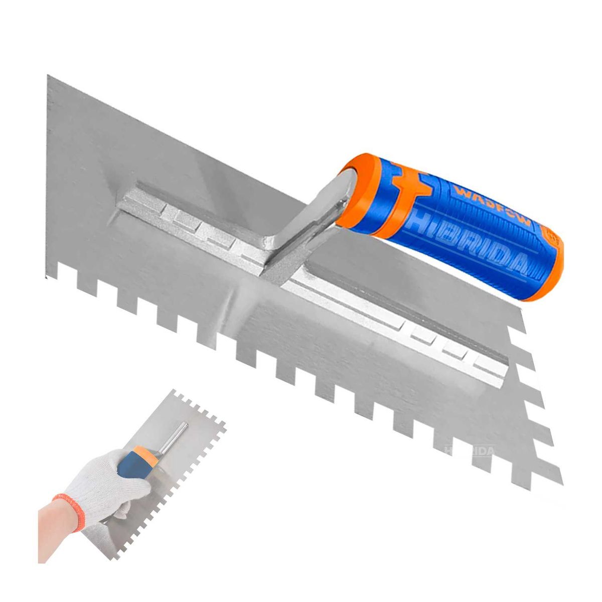 GENERICO - ESPÁTULA PARA YESO LLANA DENTADA WADFOW EMPASTE TAPIZADO