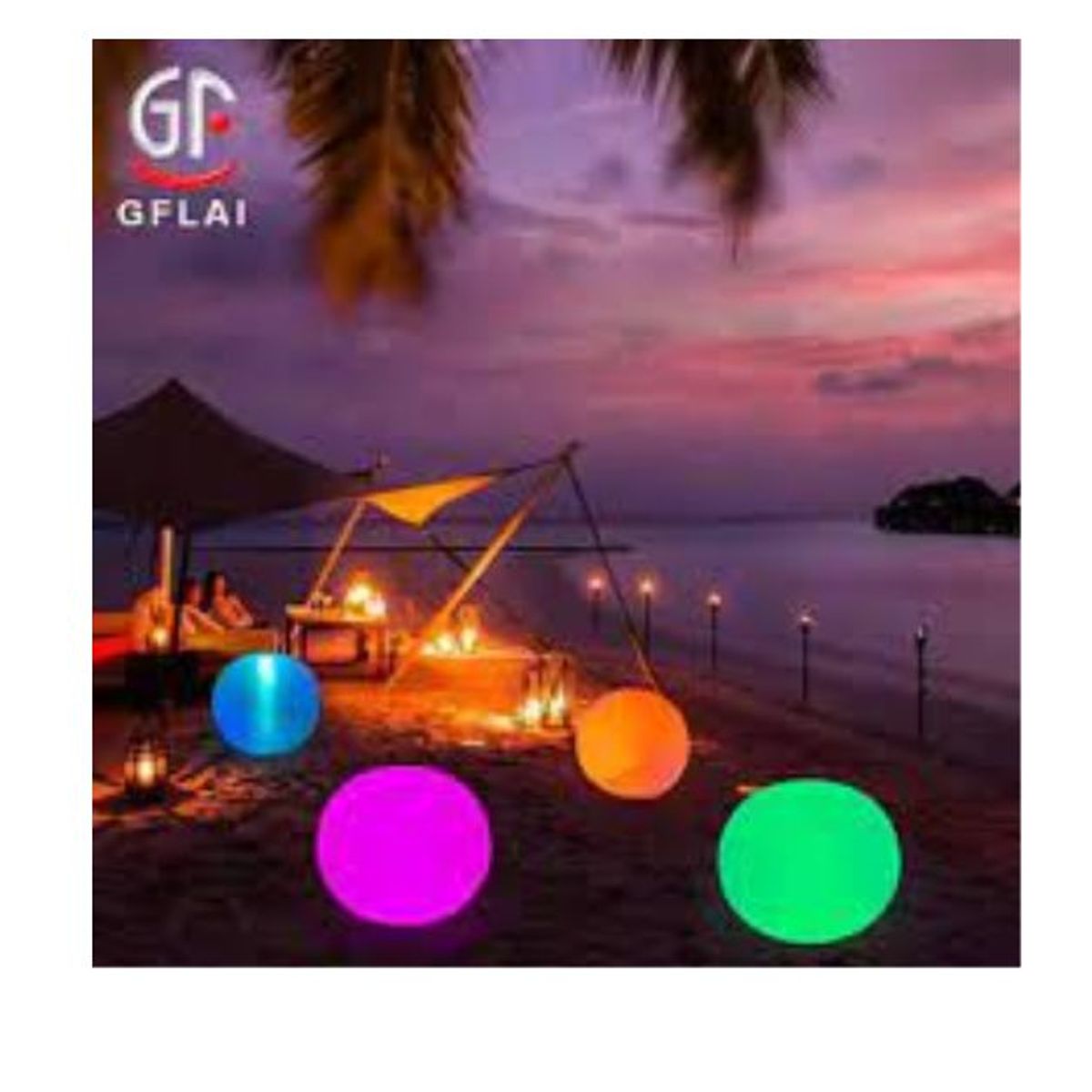 GENERICO - Pelota led playera  multicolor con control remoto