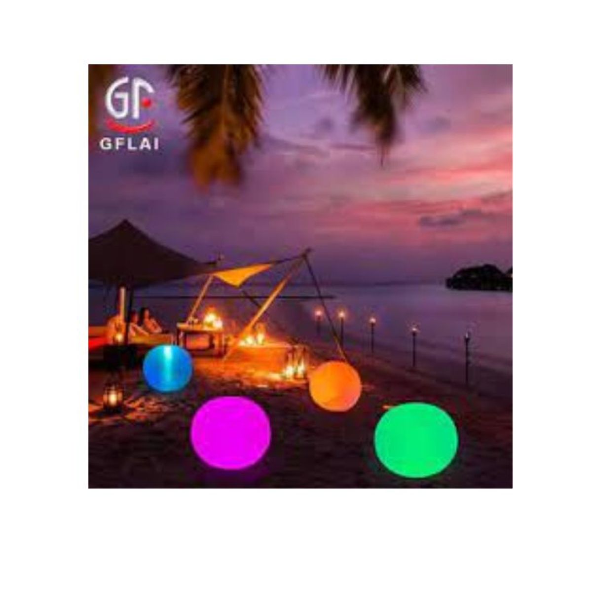 GENERICO - Pelota led playera  multicolor con control remoto