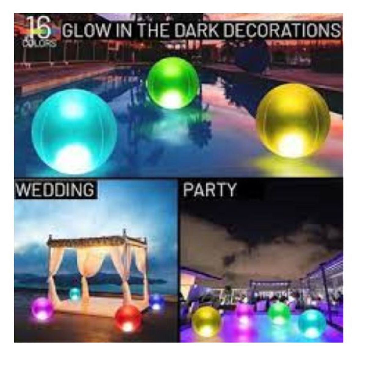 GENERICO - Pelota led playera  multicolor con control remoto