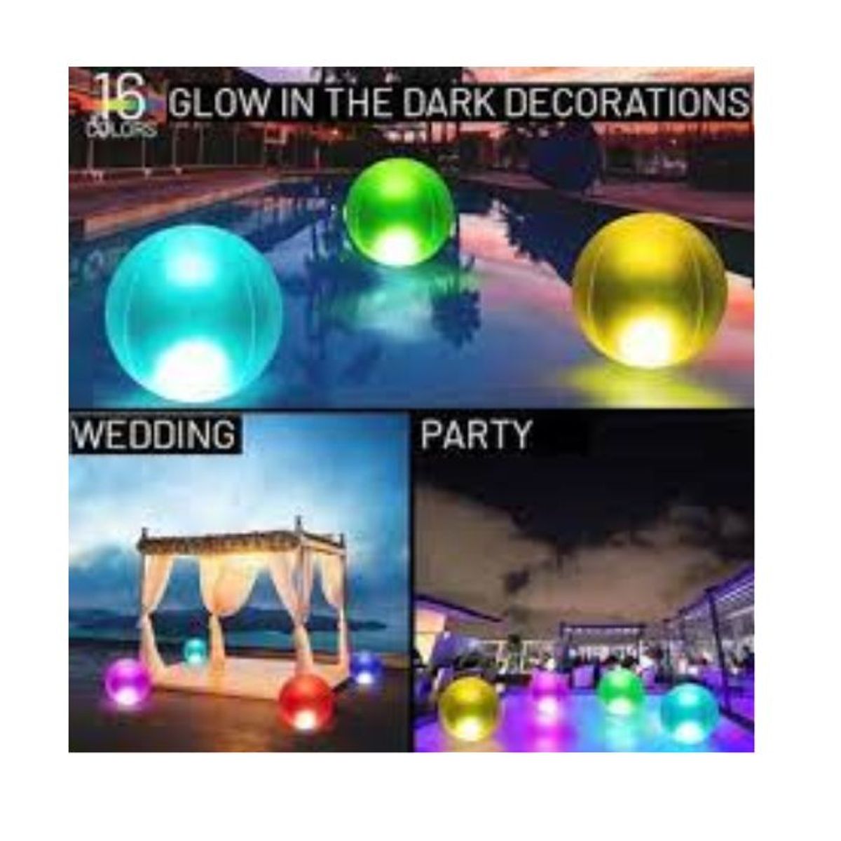 GENERICO - Pelota led playera  multicolor con control remoto