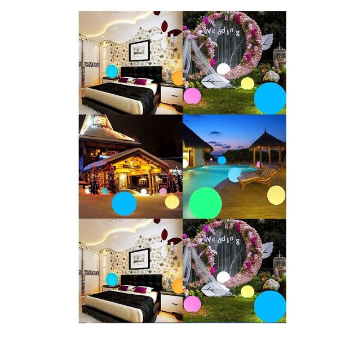 GENERICO - Pelota led playera  multicolor con control remoto