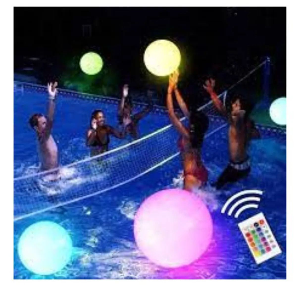 GENERICO - Pelota led playera  multicolor con control remoto