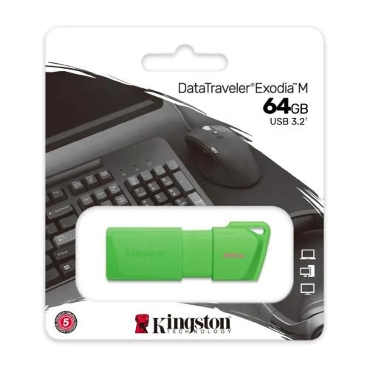 KINGSTON - MEMORIA USB 3.2 KINGSTON EXODIA M DE 64 GB VERDE