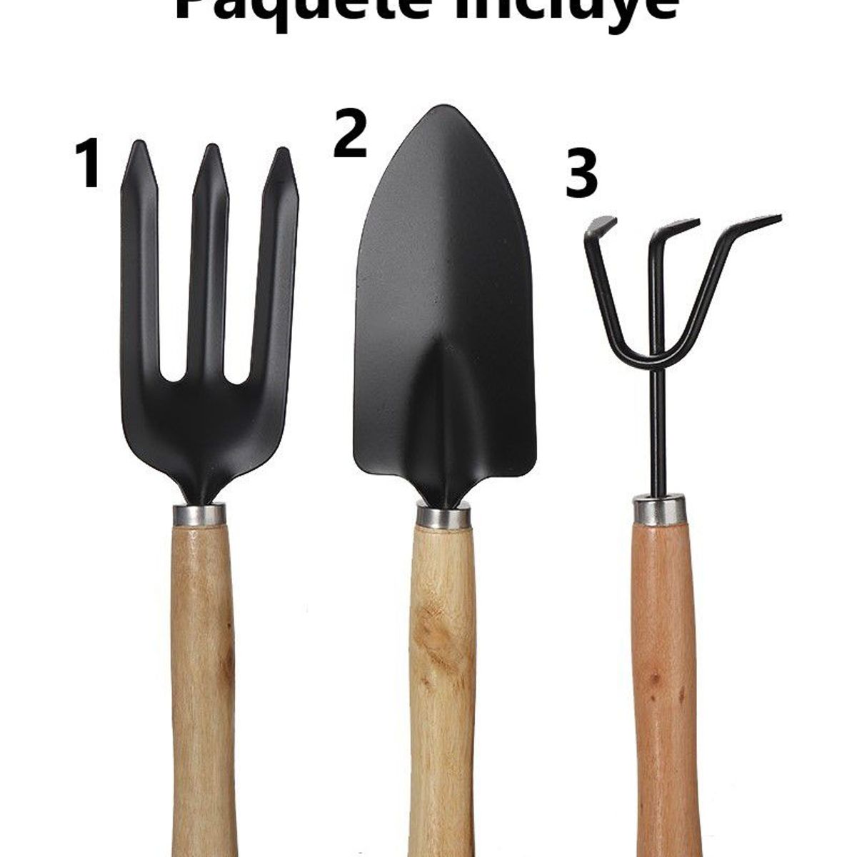 GENERICO - kit de 3 herramientas manuales para jardín