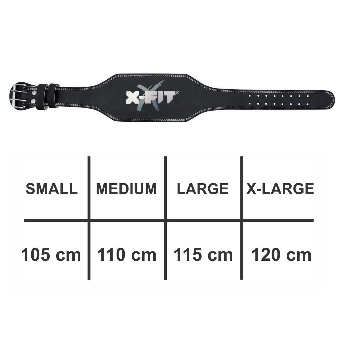 XFIT - Cinturón Correa de Cuero Levantamiento Pesas Halterofilia L