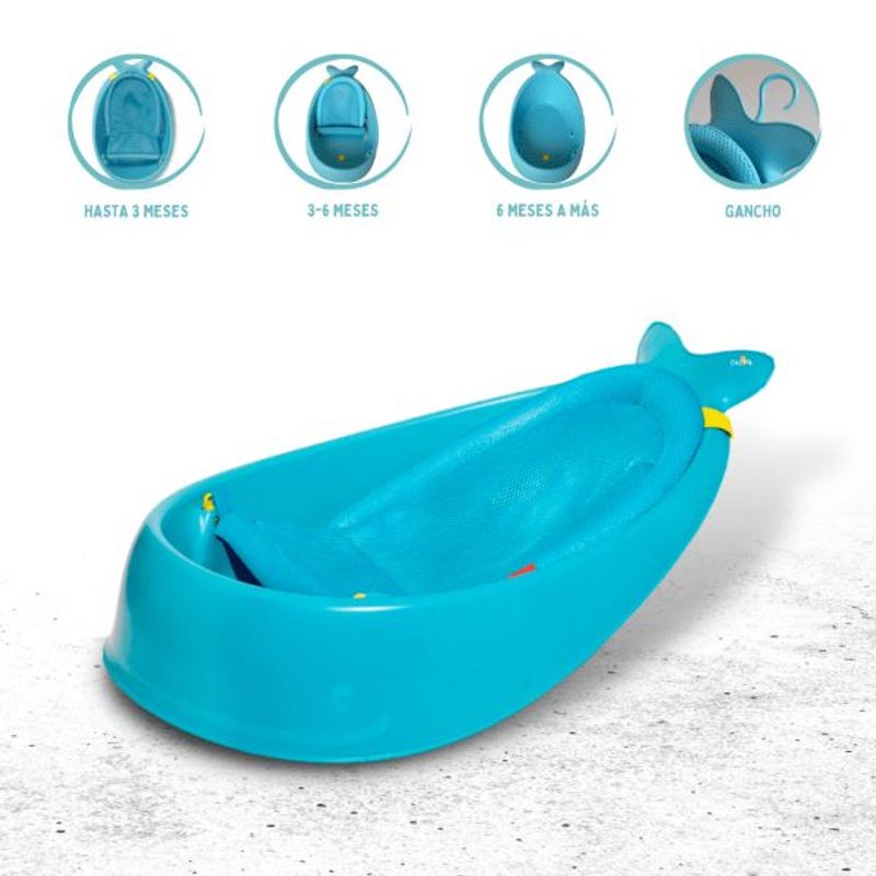 SKIP HOP - Bañera 3 Etapas «MOBY» Light Blue