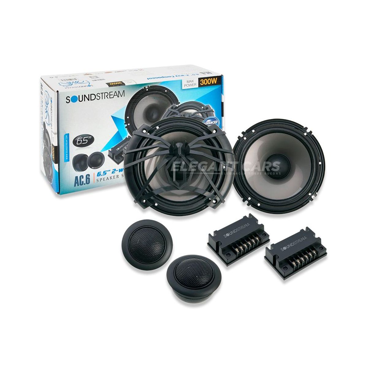 SOUNDSTREAM - Set De Componentes Soundstream 300w A6c Alta Fidelidad