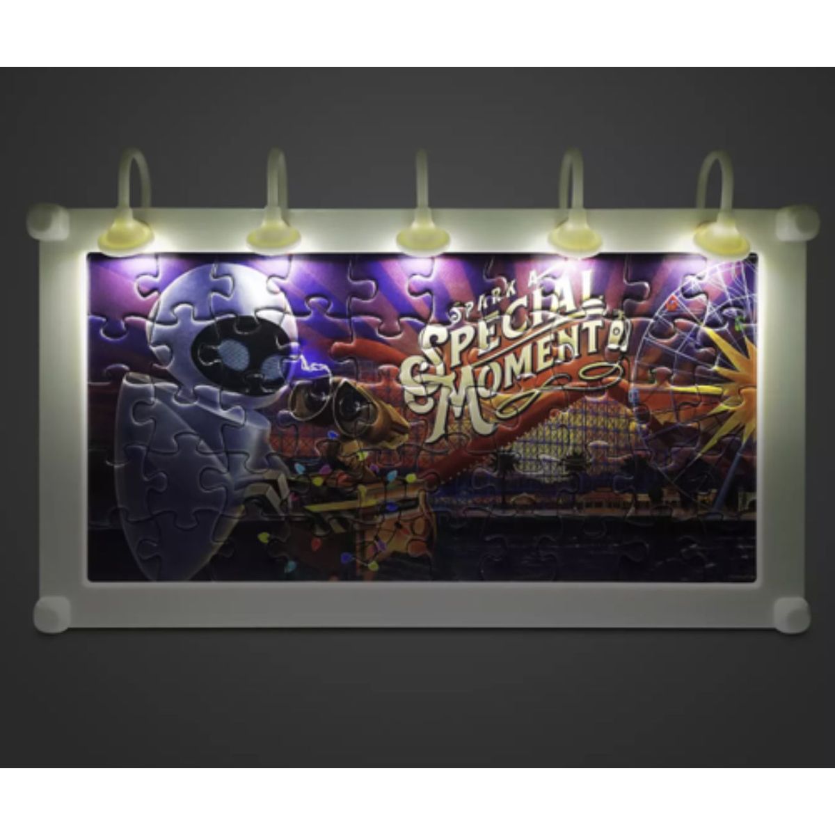 DISNEY - Rompecabezas WallE y Eve cartel con luces- Disney 50 Piezas