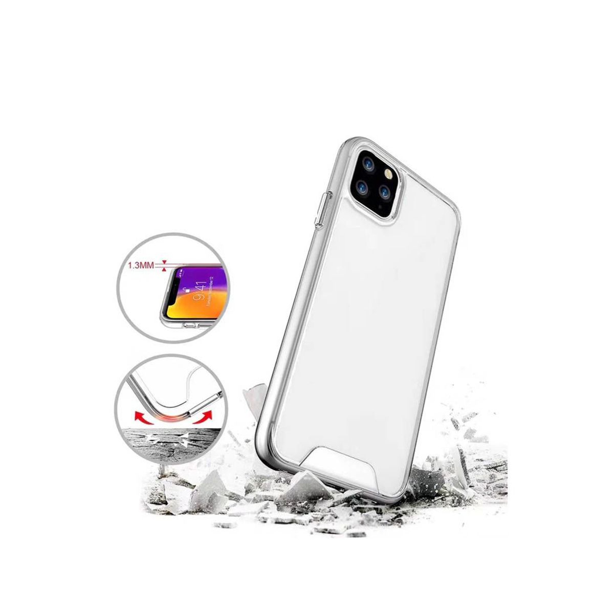 GENERICO - Case Space Anticaida Xiaomi Mi 12 Lite Transparente