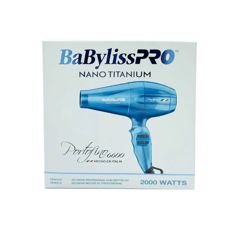 BABYLISS PRO - Secadora Profesional de Cabello Babyliss PRO 2000 W Portofino Azul.