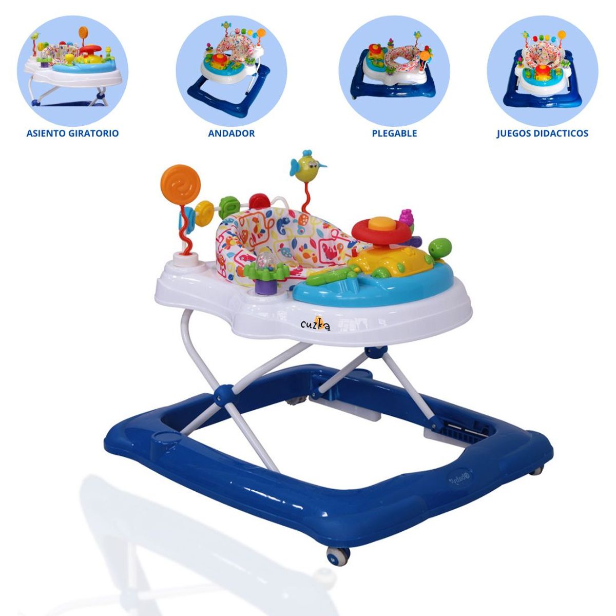 EBABY - Andador musical giratorio LESSI BLUE