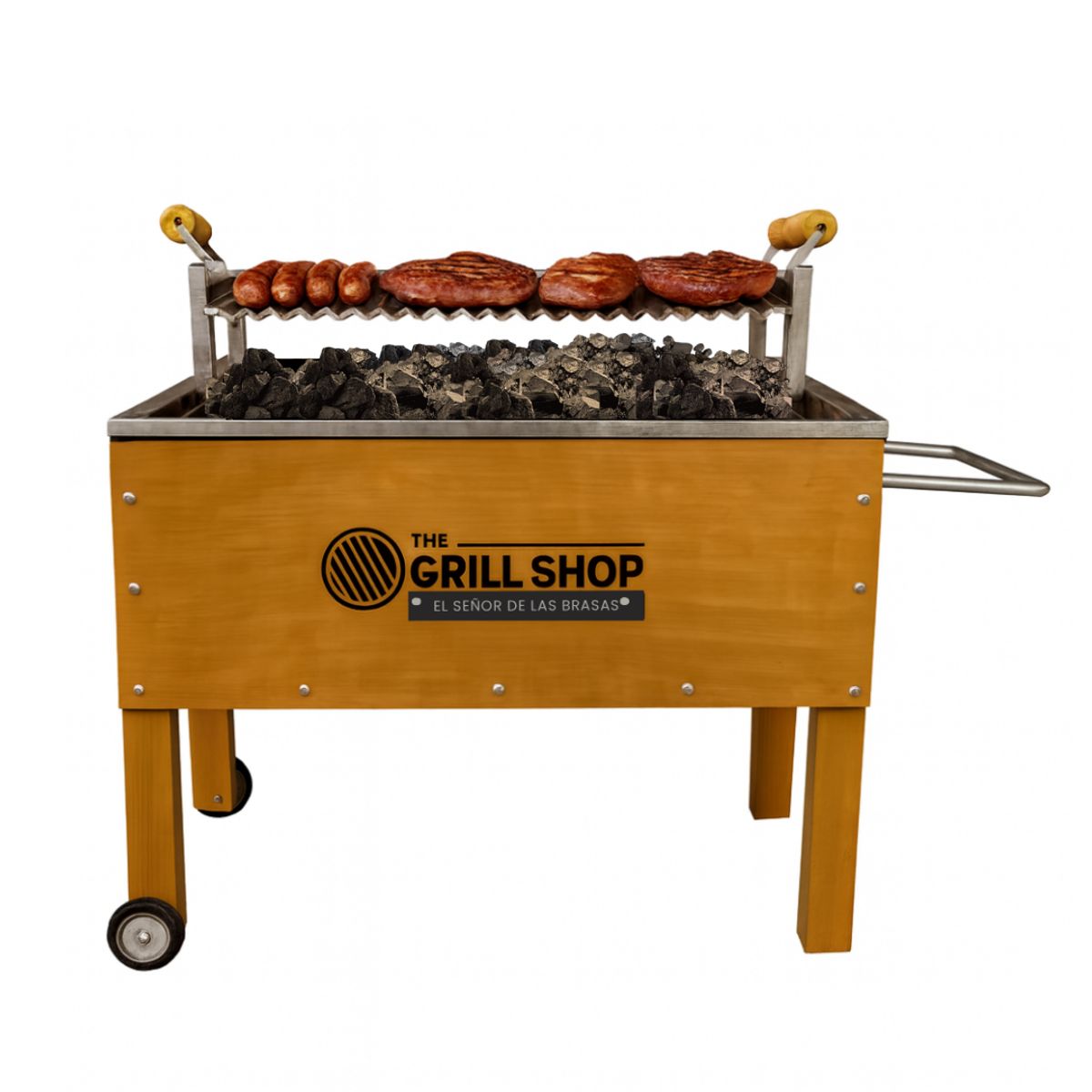 THE GRILL SHOP - Caja china mediana familiar Guantes Carbón Cerveza