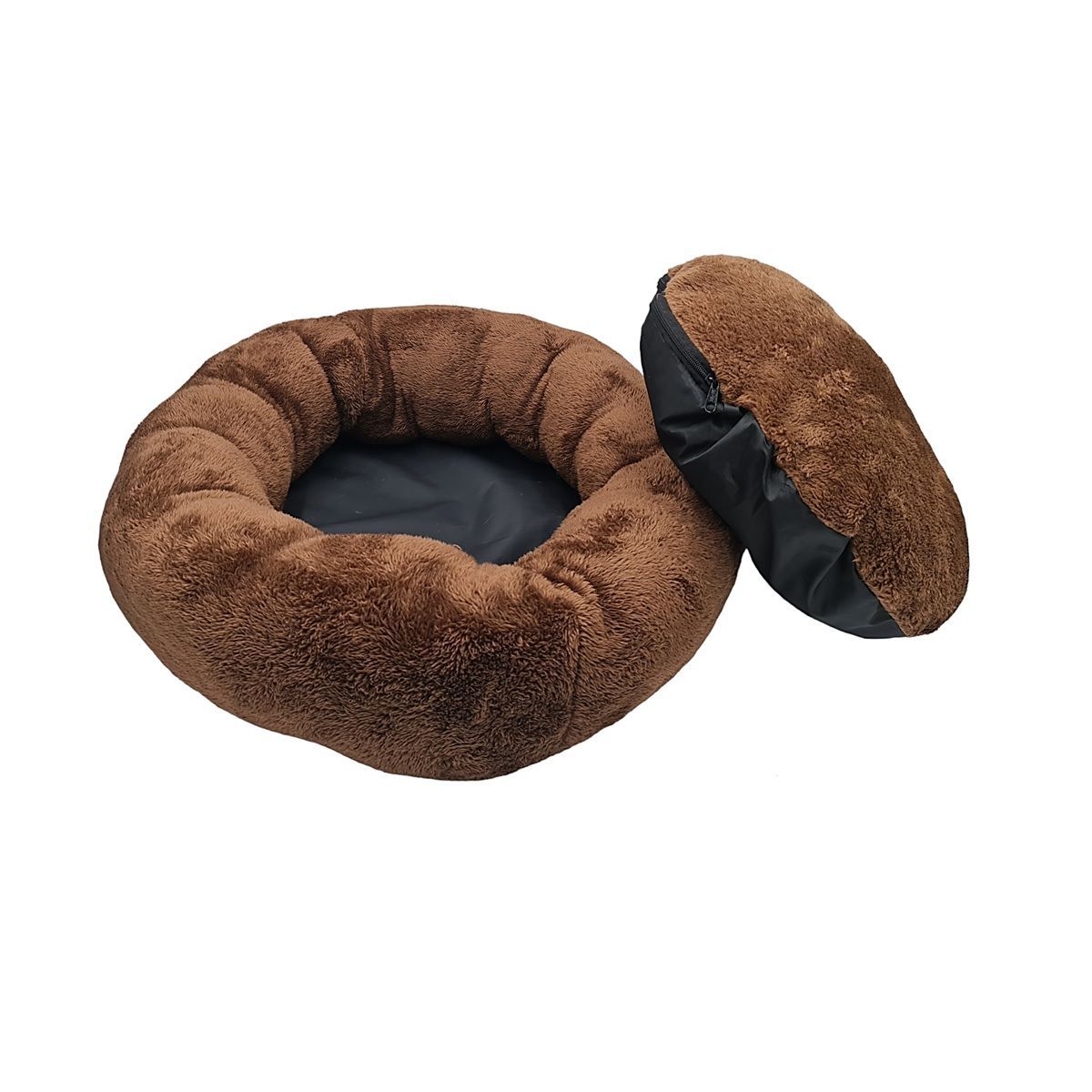 MD - Cama Para Perros y Gatos Donut Lite Marrón Talla M - MD