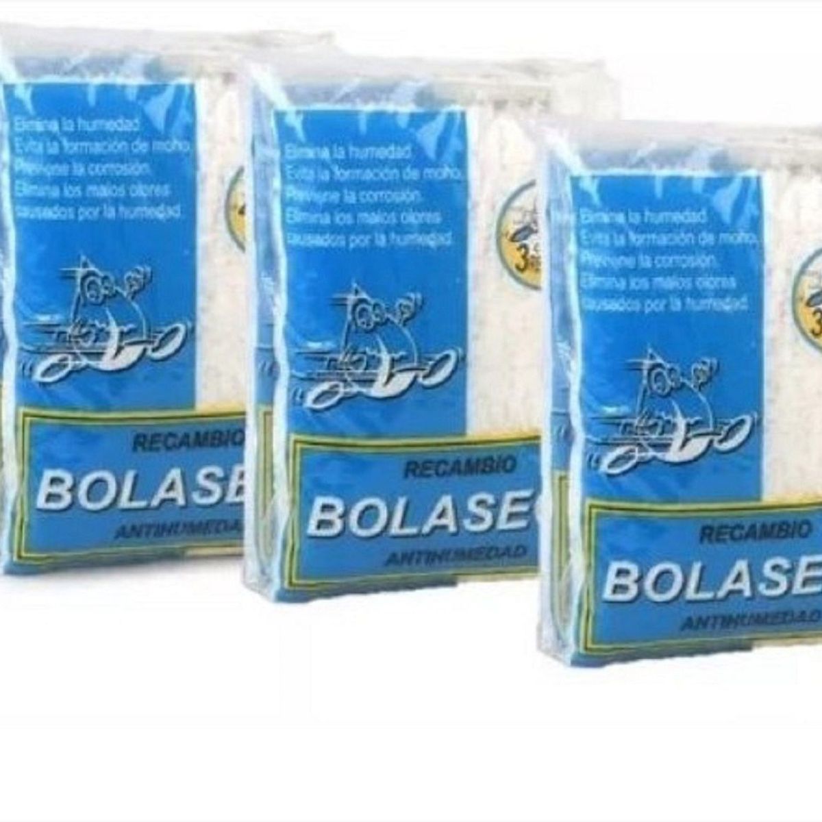 GENERICO - Bola Seca Deshumedecedor 3 Repuestos Recambio De 400 Grs