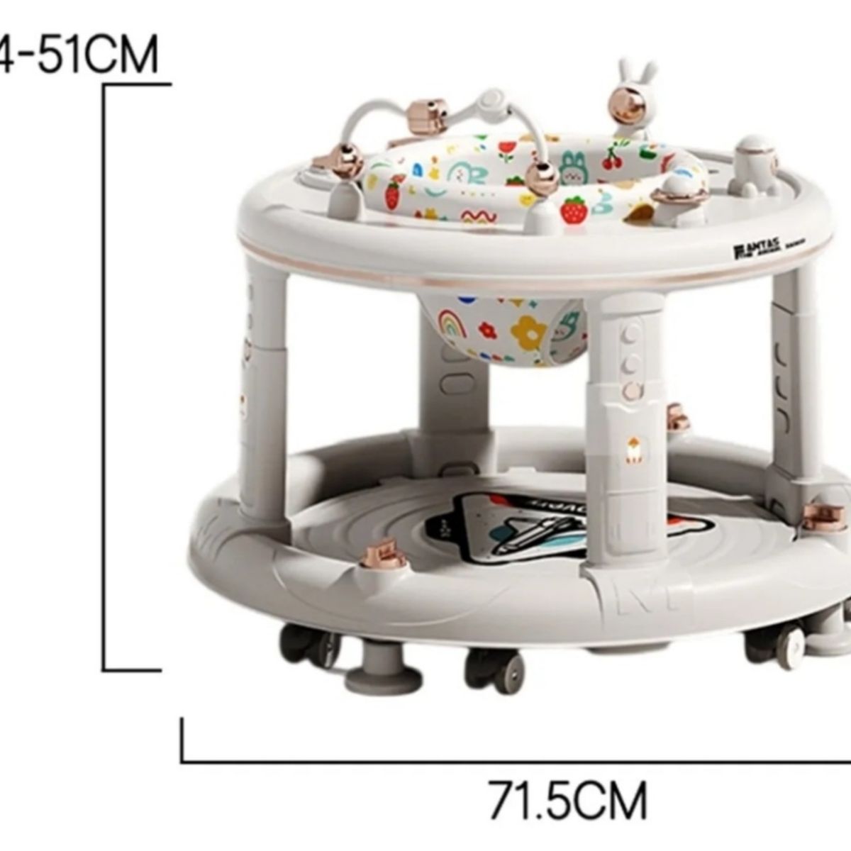 BABY - Andador de Bebe Multifuncional White Musical Unisex