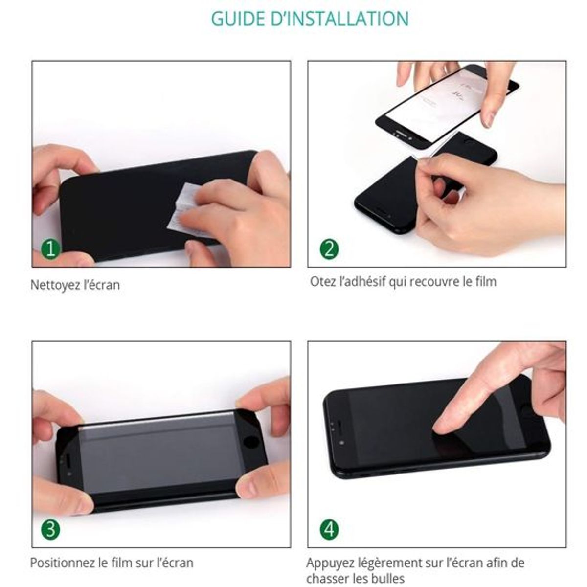 GENERICO - Pack X2 Micas Vidrio Templado 9H para iPhone 12 Pro Max Borde Negro