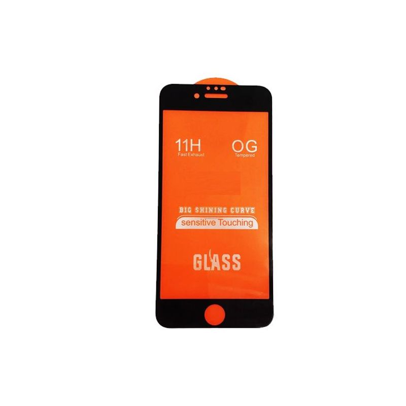 GENERICO - Mica Vidrio Templado 9H para iPhone 78 Plus Borde Negro