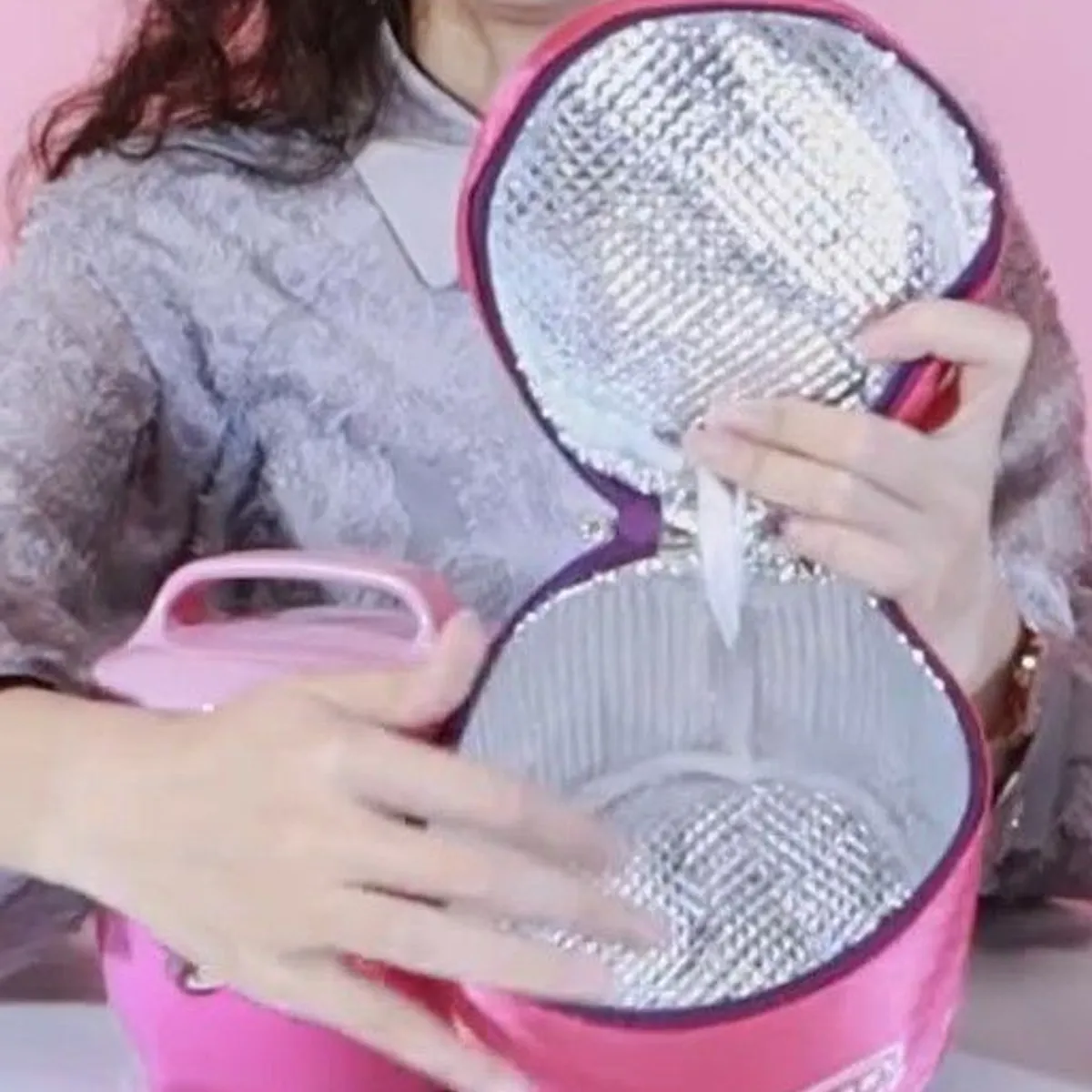 GENERICO - Termo de comida lonchera térmica 1000 ml / 480 ml AZUL