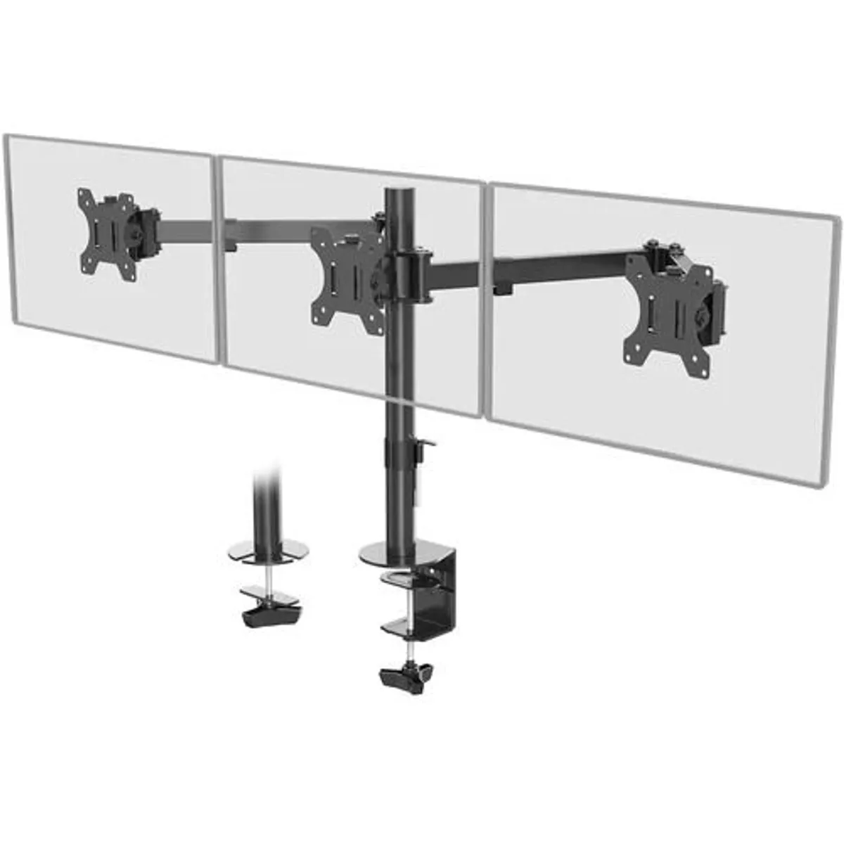 GENERICO - Rack Soporte para 3 Monitores De 13 Hasta 24 Pulg - Montech