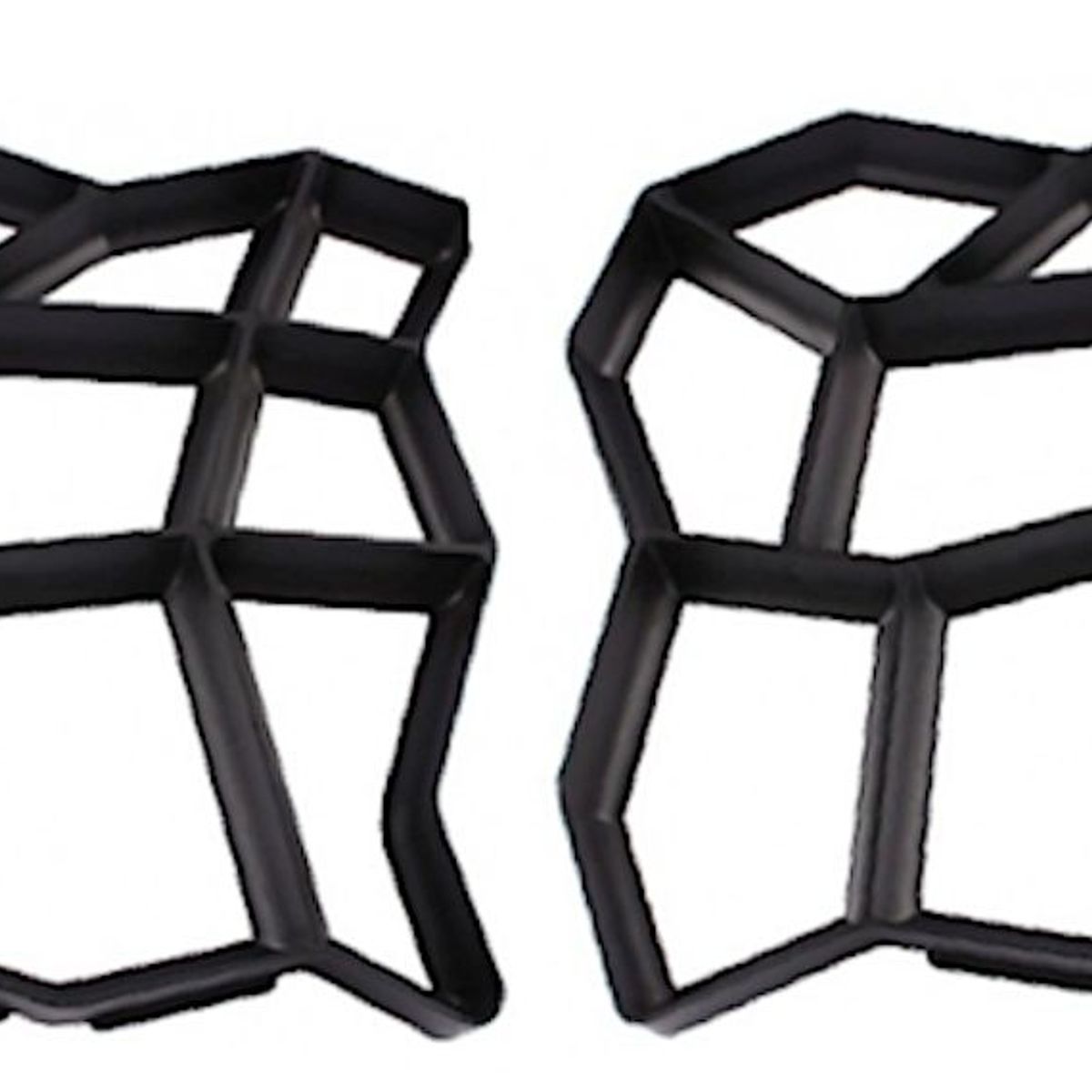 GENERICO - PACK 2 MOLDE PARA PISO CEMENTO PLANTILLAS MODELO IRREGULAR 50X50CM