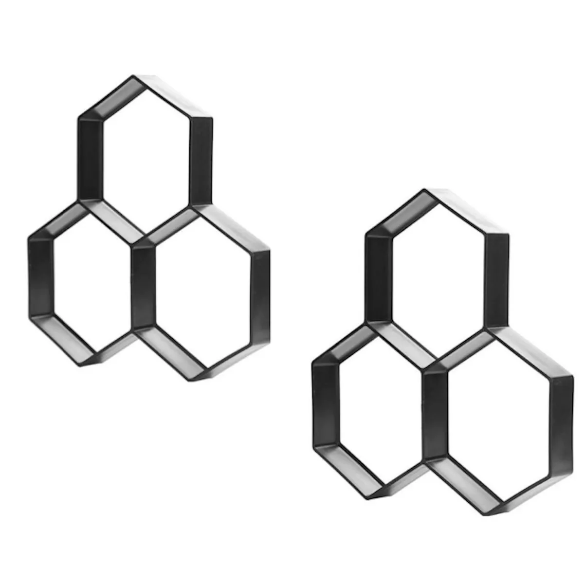 GENERICO - PACK 2 MOLDE PARA PISO CEMENTO PLANTILLAS MODELO HEX 36X36CM