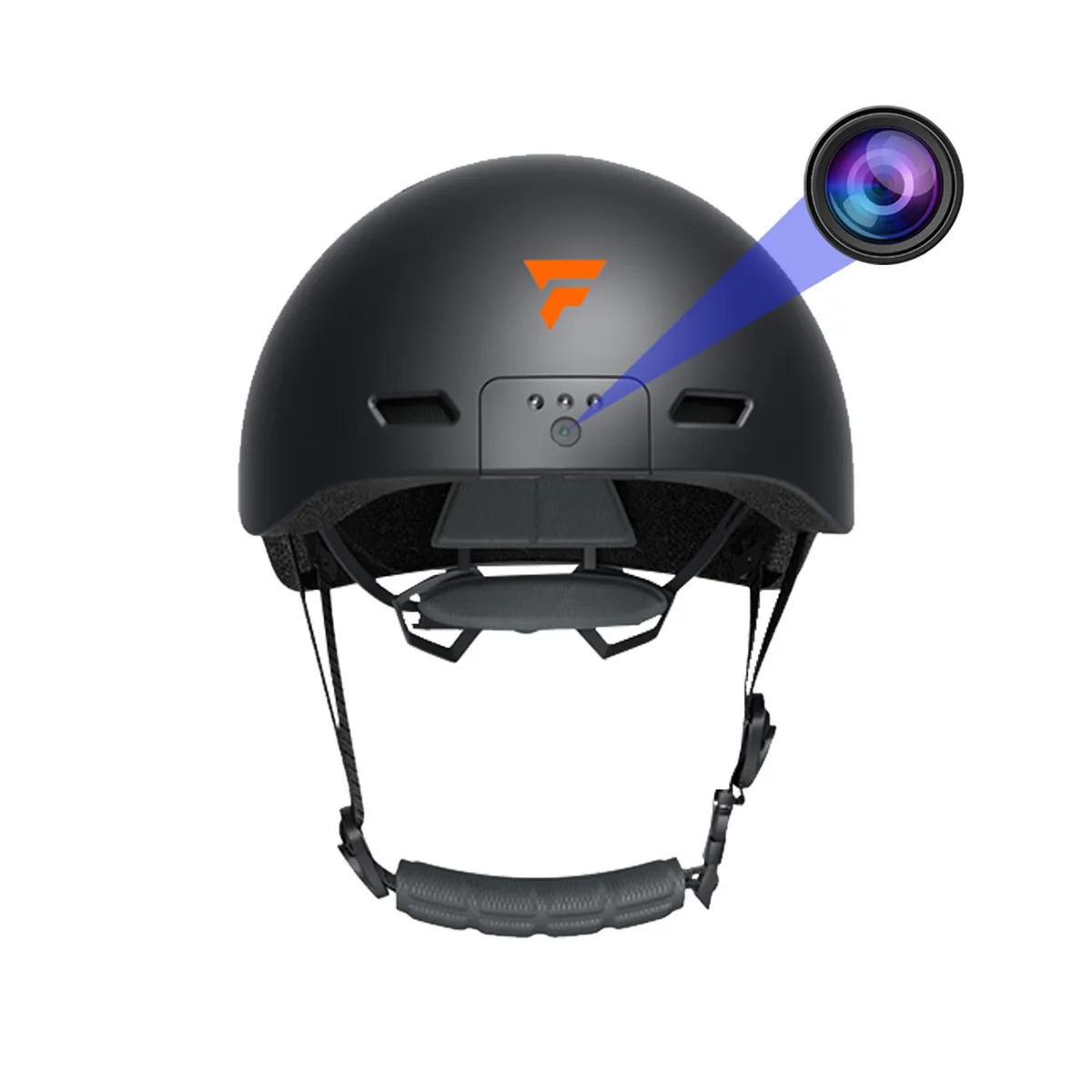 NEO DIGITAL - Casco ciclista con cámara grabadora luces LED Foxwear V6 para bicicleta