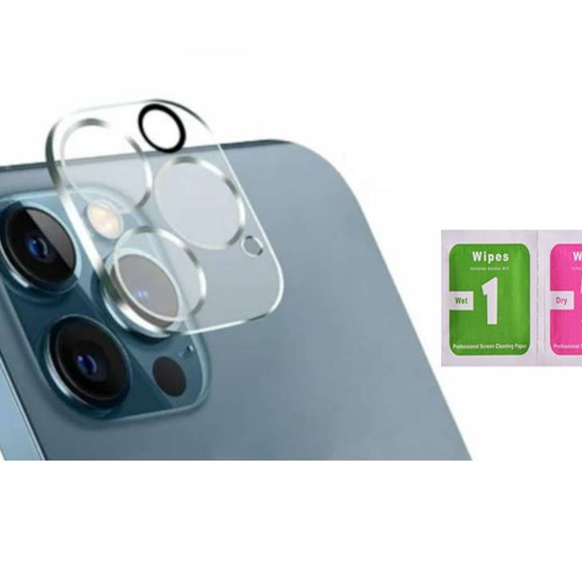 GENERICO - Vidrio Protector de Cámara para iPhone 12 Pro Max - Transparente