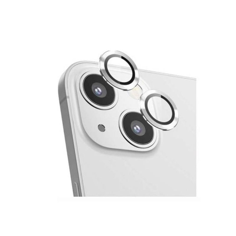 GENERICO - Protector de Cámara Metal Individual para iPhone 13 Mini - Silver