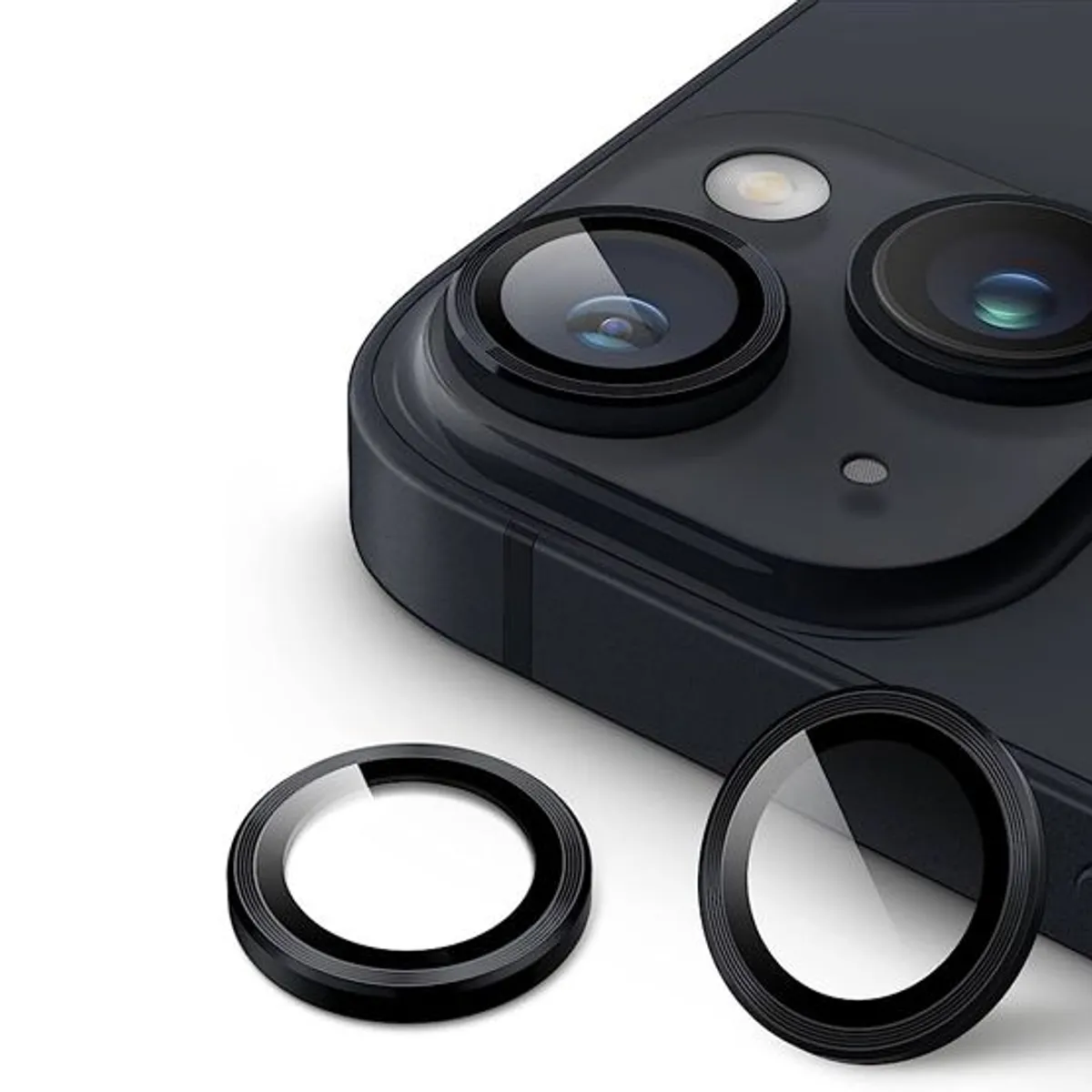 GENERICO - Protector de Cámara Metal Individual para iPhone 13  - Negro