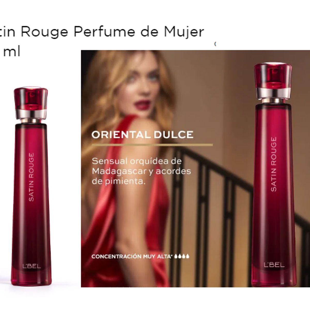 ESIKA - Perfume Satin Rouge de LEBEL - Femenino - 50 ml