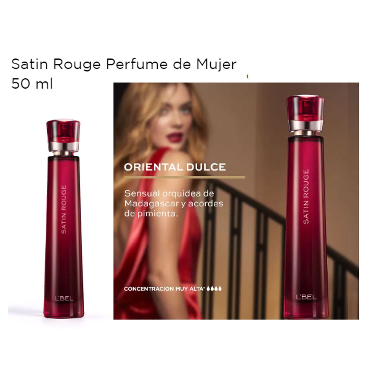ESIKA - Perfume Satin Rouge de LEBEL - Femenino - 50 ml